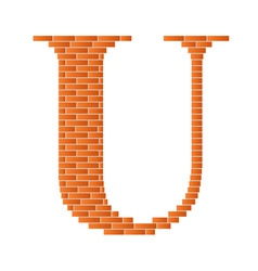 Letter u vector image
