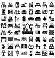 Big furniture icons set vector image