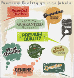 Premium quality and satisfaction guarantee labels vector image