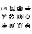 Hotel icons vector image