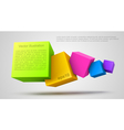 Colorful cubes 3D vector image