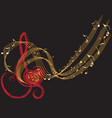 Music notes and love design vector image