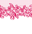 Seamless red lace with floral pattern vector image