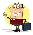 Businessman Waving A Greeting vector image