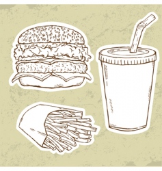 Fast food vector image