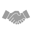 Handshake Icon on White Background vector image