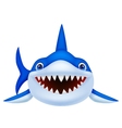 Cute shark cartoon vector image
