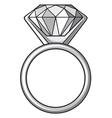 Diamond ring - ring with diamond vector image