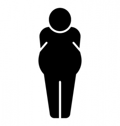 Fat man icon vector image