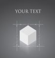 Cube blueprint vector image