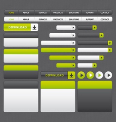 Website buttons template green and grey Website buttons template green and grey vector image