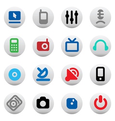 Set of media devices vector image