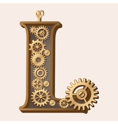 Mechanical alphabet vector image