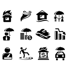 Insurance icons vector image