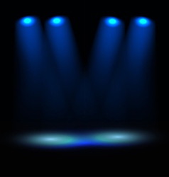 Illuminated stage template Illuminated stage template vector image