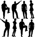 People silhouettes vector image