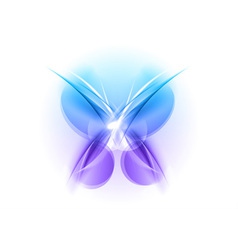 Abstract blue butterfly light vector image