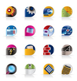Computer and mobile phone icons vector image