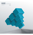 3d blue cube vector image