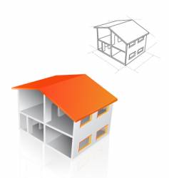 House blueprint vector image