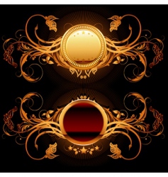 Ornamental shield vector image