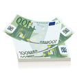 Flying euro bills vector image