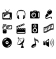 Multimedia icons vector image