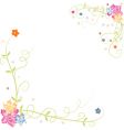 Spring flower border vector image