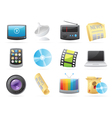 Icons for media vector image