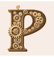 Mechanical alphabet vector image