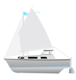 Sailing boat floating vector image