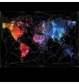 Night World Map with largest cities in the world vector image