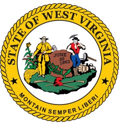 West Virginia seal West Virginia seal vector image
