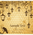 Vintage background with tree branches and retro vector image