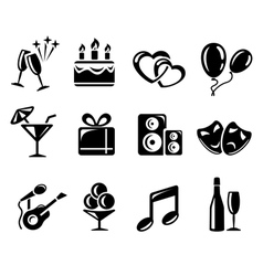 Party icons vector image