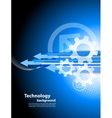 Background with arrows and gears vector image