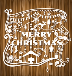 Merry Christmas Greeting Card vector image