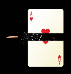 The overshot card vector image