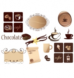 Coffee elements vector image