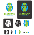 Social Health company identity logo template vector image