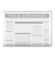Newspaper template vector image