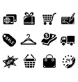 Shopping icons vector image