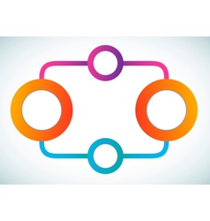 Empty color circle marketing flowchart vector image