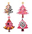 Christmas trees vector image