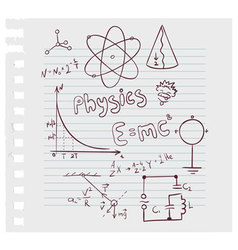 Physics paper vector image