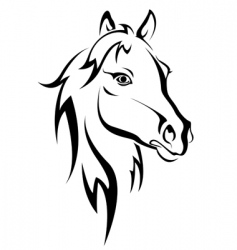 Horse silhouette vector image