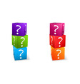 Question mark cubes vector image