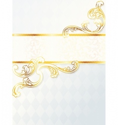 Beautiful vertical rococo wedding banner vector image