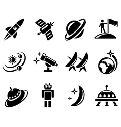 Space icons vector image