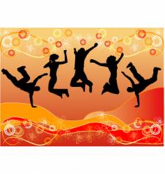Dancing people vector image